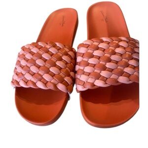Women’s Slider Sandals Orange New Size 10 Universal Thread Polly Sandals